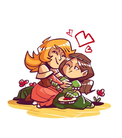 Chelinka et Tilika par ZatZatZatou
