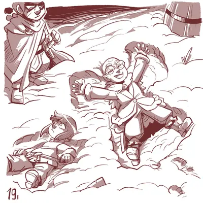 Jeffrey Doyle et Yana dans la neige par ZatZatZatou